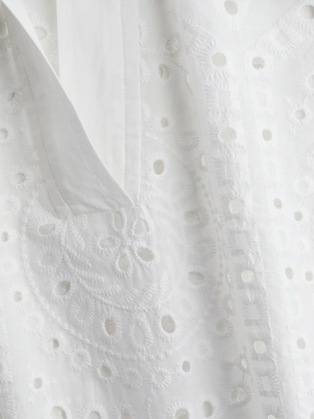 H&M Eyelet Embroidered Cotton Shirt - Picture 5 of 13
